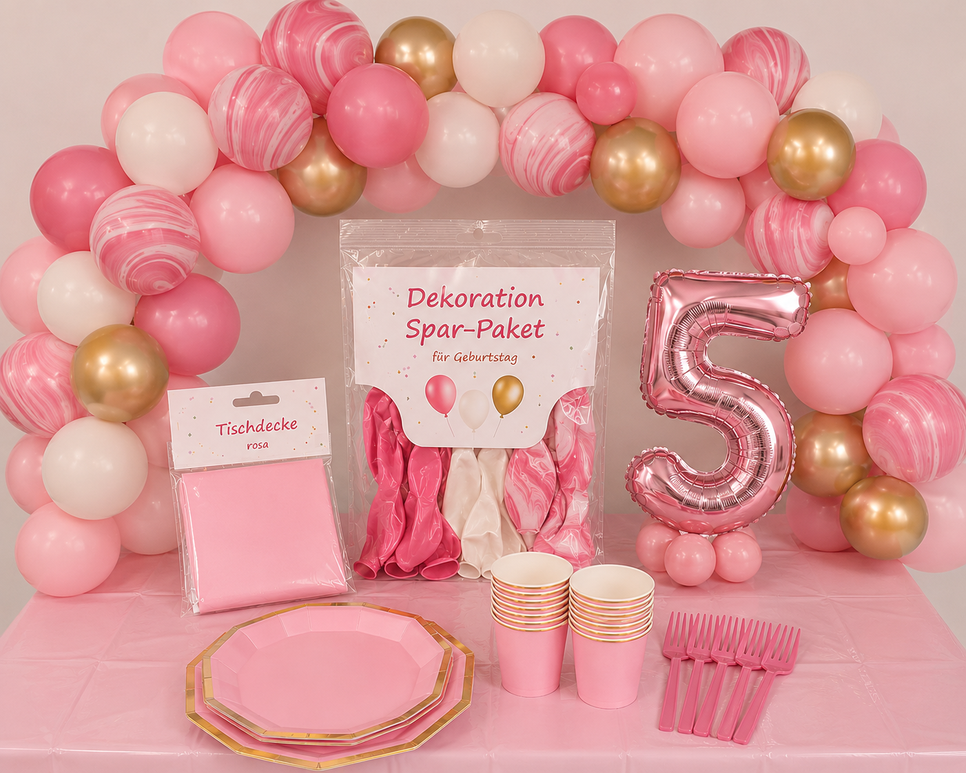 Dekopaket „Mädchen“ – Rosa